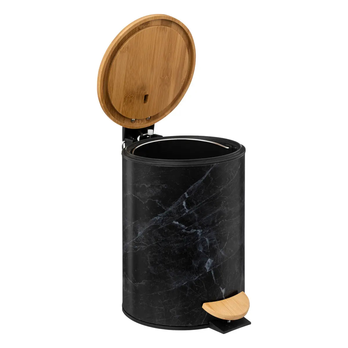 Atmosphera Waste bin 3L - Soft close - Marble effect black