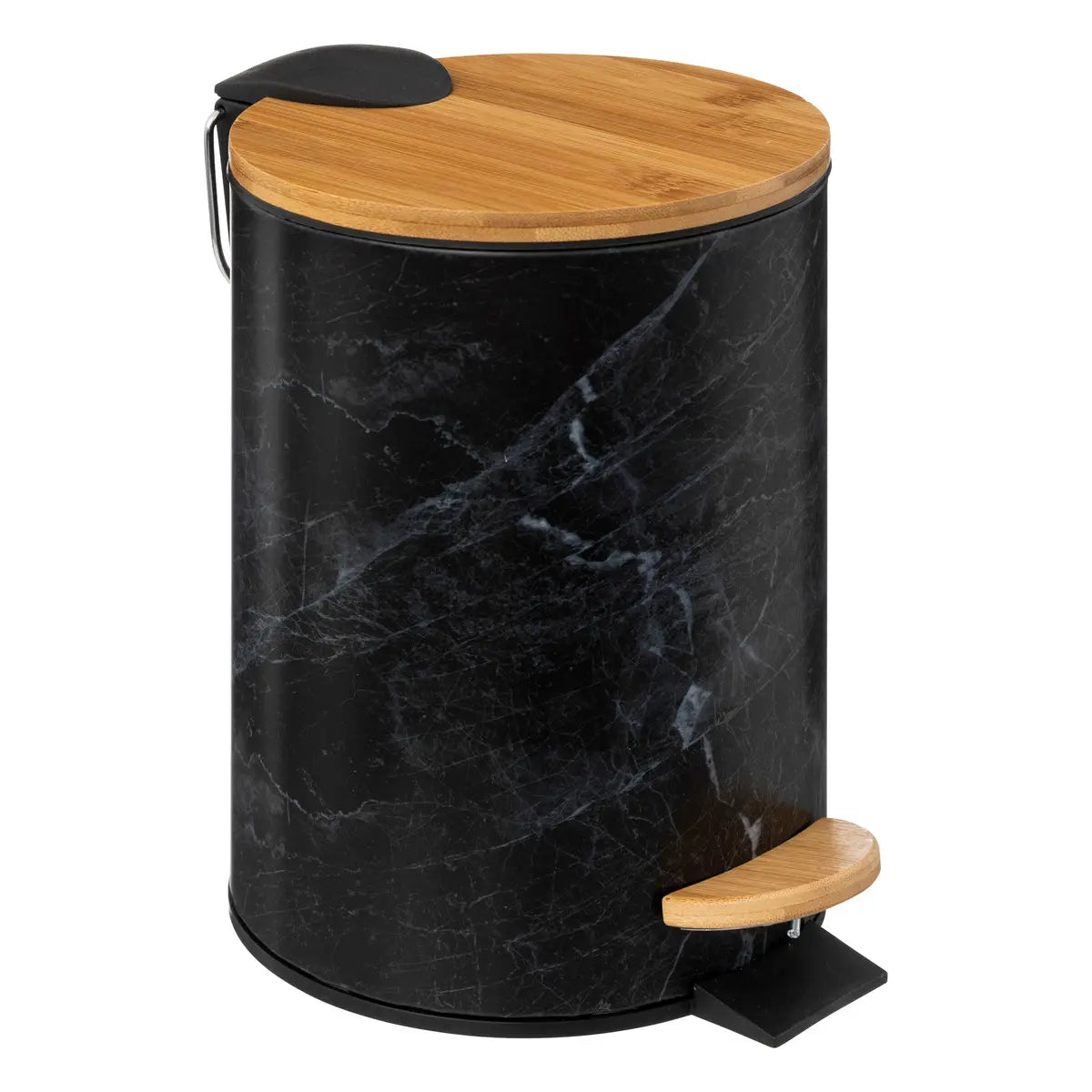 Atmosphera Waste bin 3L - Soft close - Marble effect black