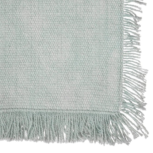 Secret de Gourmet Maha Placemat cotton with fringes - Set of 4 pieces - 45x30cm - Mint green