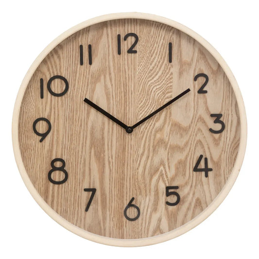 Atmosphera Ivana Wall Clock - Wood - Plastic - Dia 38 cm