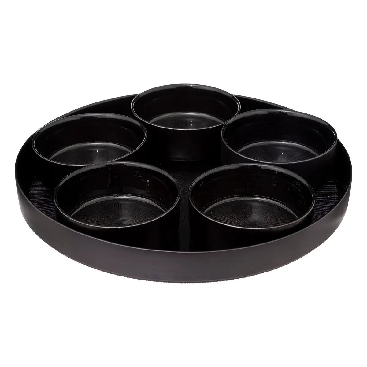 Set Apéritif Atmosphera - Astra - 6 Personnes - Noir - D34xH5cm