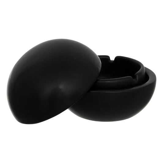 Atmosphera ashtray Elm - Black - Ceramic - Dia 10 cm