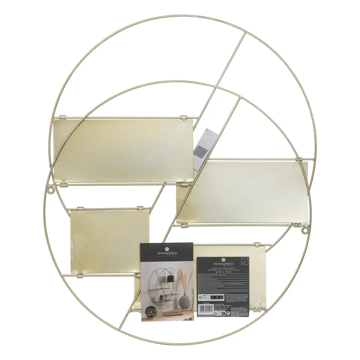 Atmosphera Wall Shelf - Round - D50cm - Gold