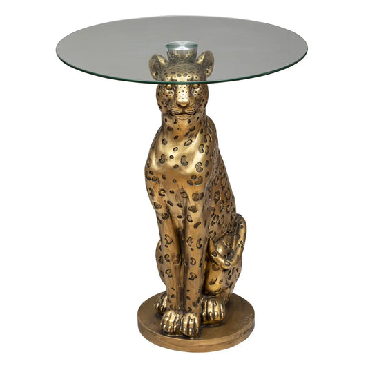 Table d'appoint Atmosphera Léopard Ø40xH52cm