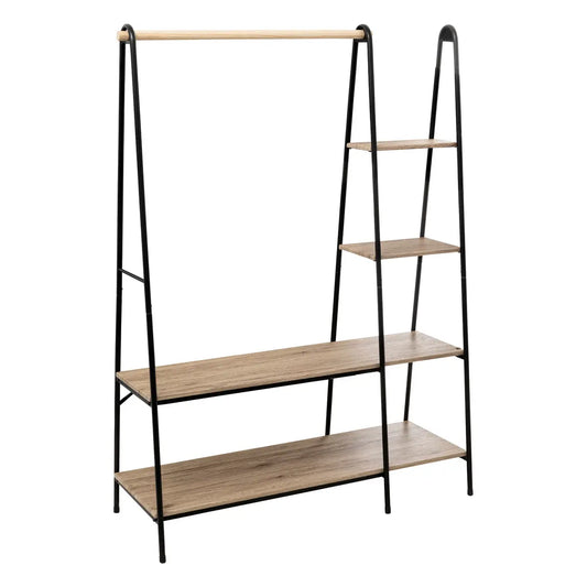 5Five Cloakroom Jano - 4 shelves + hanging rod - 120x46.5xH165cm - Wood/Metal