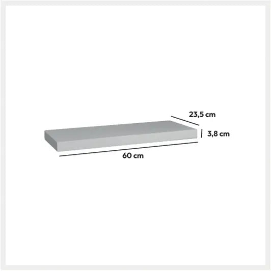 5Five Fixy wandplank 60x24x4cm - Wit