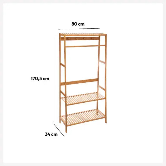 Atmosphera Kledingrek - Bamboe - H170cm - Kapstok