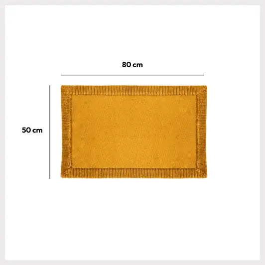 Atmosphera Carpet - 80x50cm - Bathmat - Yellow