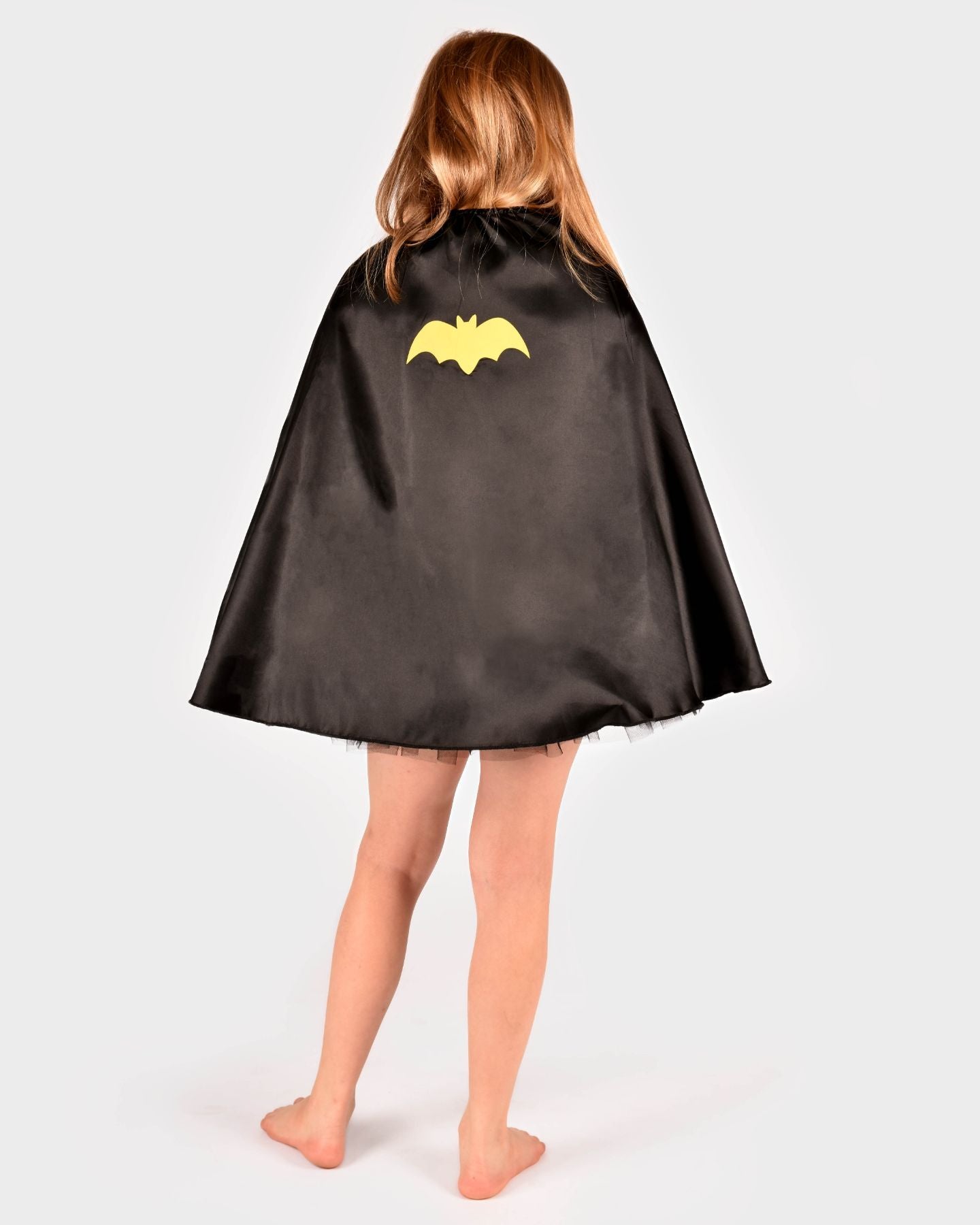 Den Goda Fen Fancy Dress Batgirl - Robe tutu avec cape - 110-116cm - 4-6 ans - Noir