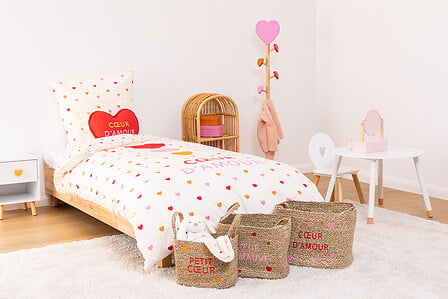 Atmosphera Kids Nachtkastje Amour kind met opbergruimte - 30x30x40cm - Wit