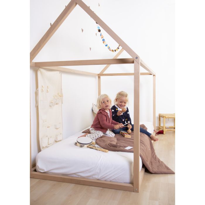 Childhome Tentbed - Bedframe huis - 90x200cm - 208x98x148cm - Naturel