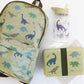 A Little Lovely Company Back to school set - Rugzak/Drinkfles/4 Snackdozen/Bentobox - Dinosaurussen