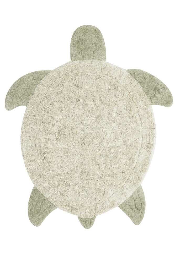 Lorena Canals Wasbaar katoen vloerkleed - Sea Turtle - 110x130cm