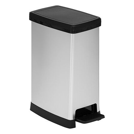 5Five Pedaal Slanke Afvalemmer - Soft close - 40L - Grijs