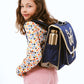 Caramel &amp; Cie Bookbag/Schoolbag Butterfly - Blue