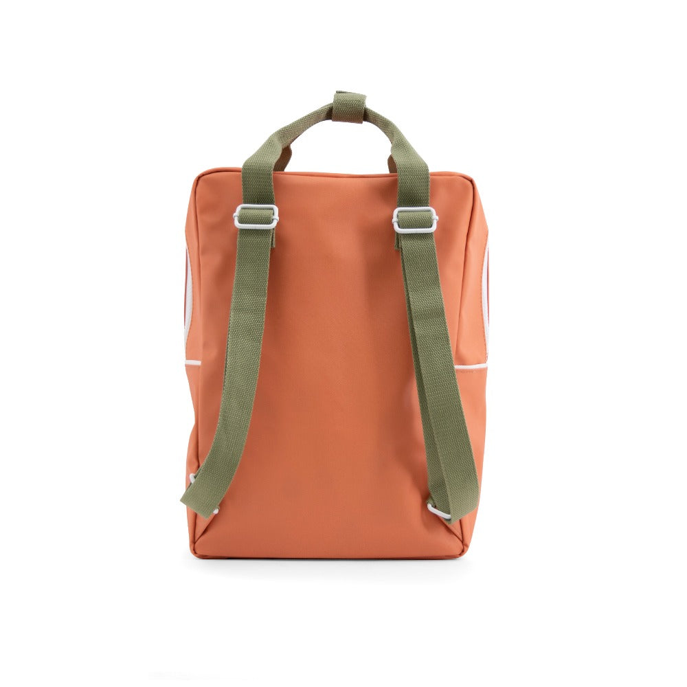 Sticky Lemon Backpack/Bookbag Large Wanderer - Faded Orange | Seventies Green | Retro Yellow