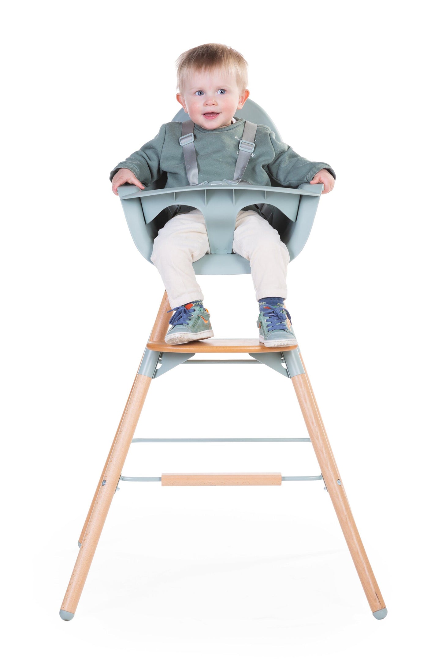 Childhome 2-in-1 High Chair - 2 Height Positions - 6 Months to 6 Years - Mint Green