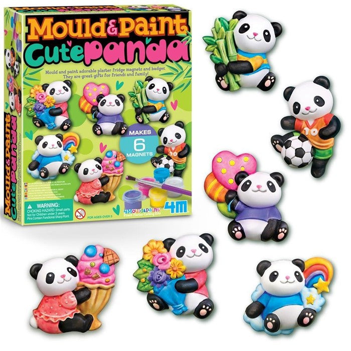 4M Crea Gips - Gieten en verven - Schattige Panda's - Voor 6 stuks