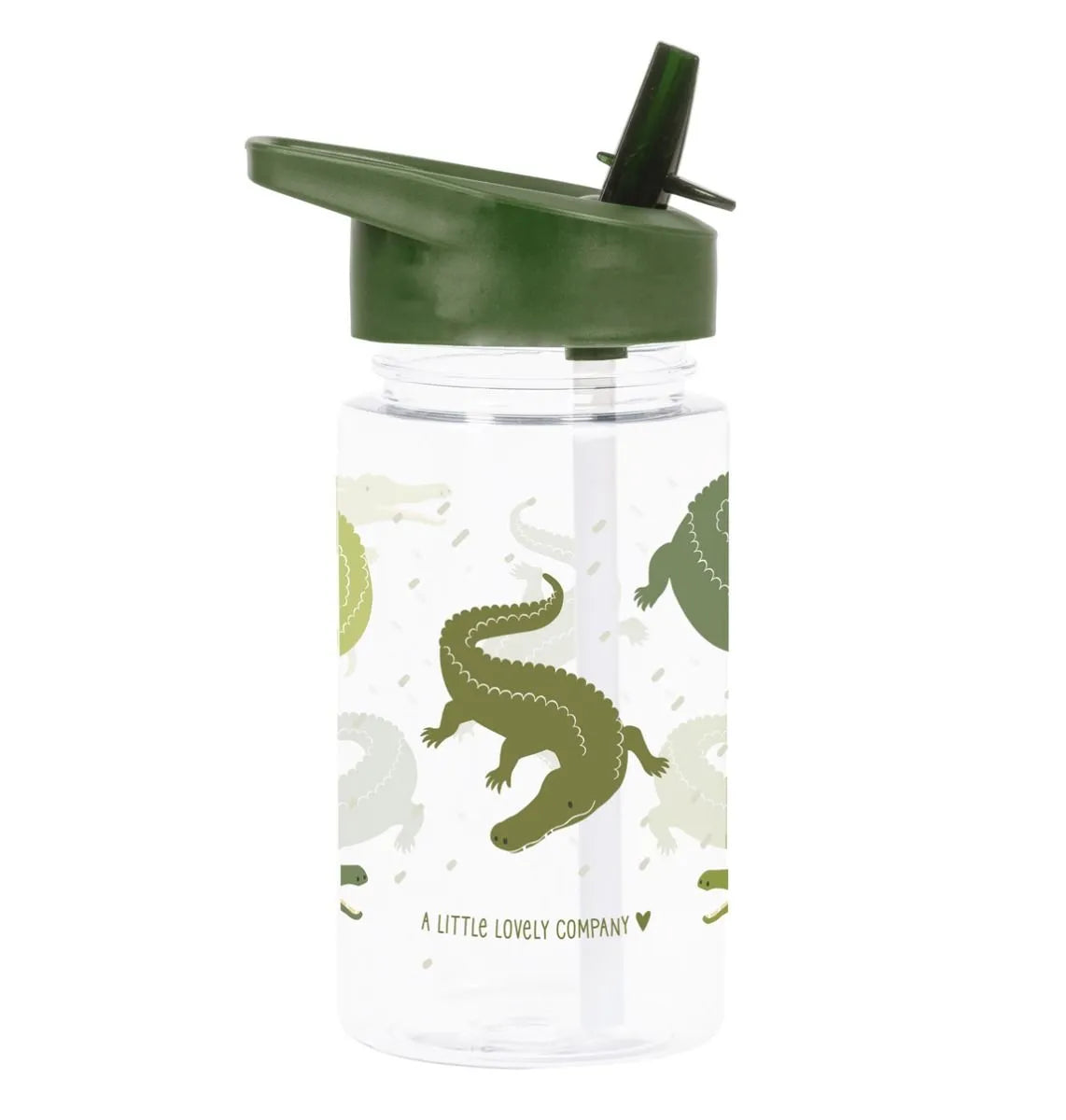 A Little Lovely Company Back to school set - Drinking bottle / 4 Snack boxes / Lunch box - Crocodiles