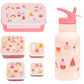 A Little Lovely Company Back to school set - Dubbelwandige Drinkfles / 4 Snackdozen / Lunchbox - Ijsjes