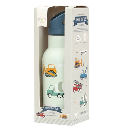 A Little Lovely Company Back to School - Drinking bottle - Vehicles