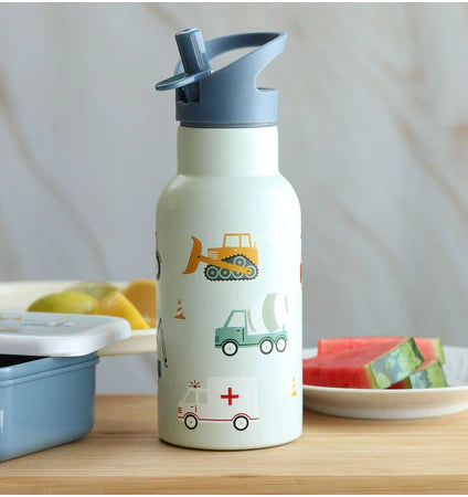 A Little Lovely Company Back to School - Drinking bottle - Vehicles