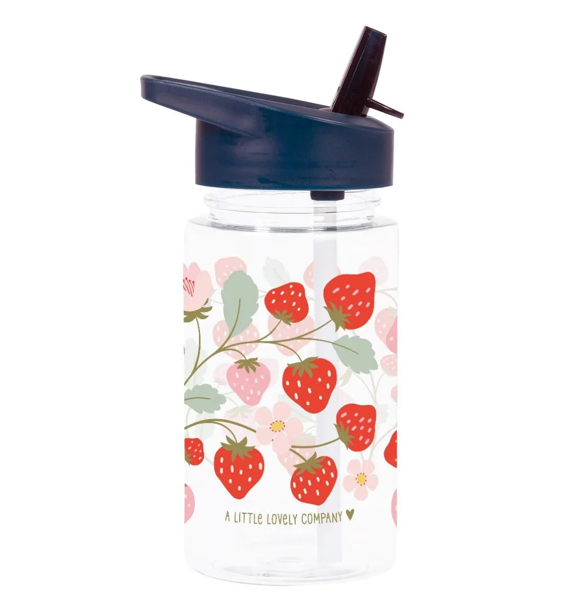 A Little Lovely Company Back to school set - Drinkfles / 4 Snackdozen / Lunchbox - Aardbeien