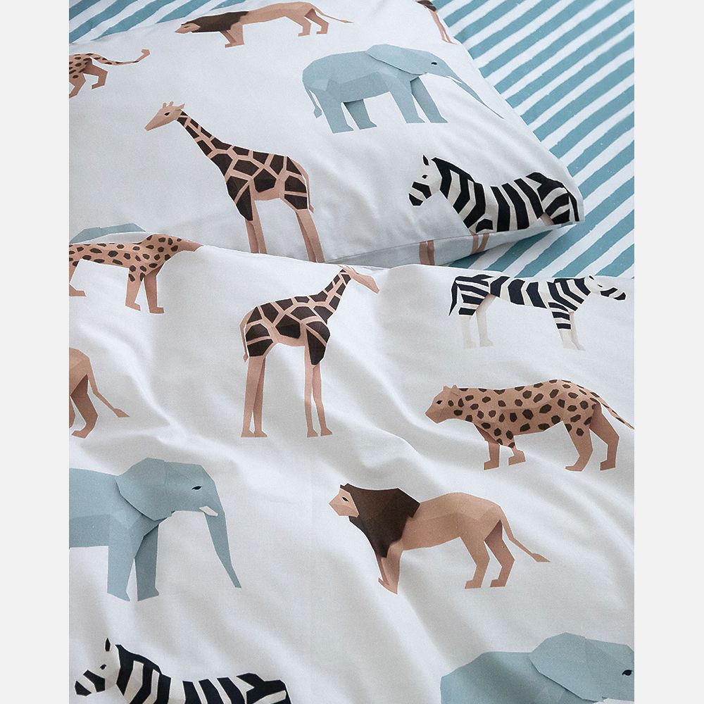 Studio Ditte Duvet cover Safari 140x220cm - Light gray