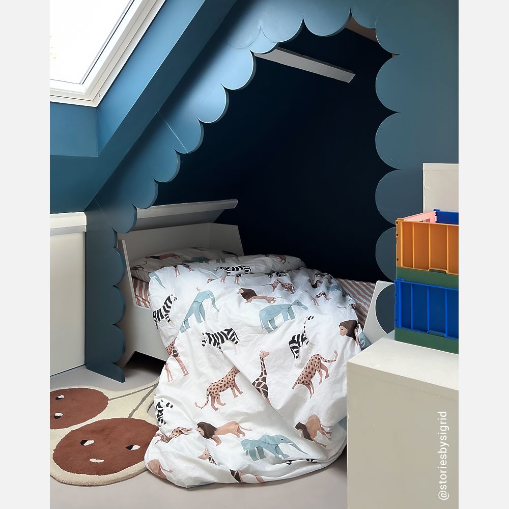 Studio Ditte Housse de couette Safari Junior 120x150cm - Gris clair