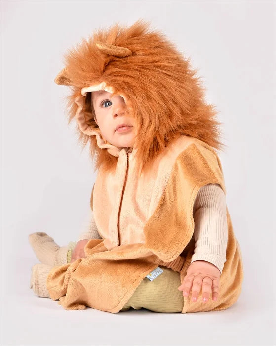 Déguisement Den Goda Fen Lion - Mini cape avec capuche - 86-110cm - 1-4 ans - Marron