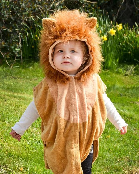 Déguisement Den Goda Fen Lion - Mini cape avec capuche - 86-110cm - 1-4 ans - Marron