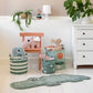 Done by Deer Storage Basket - Set of 3 - Happy Clouds - Green