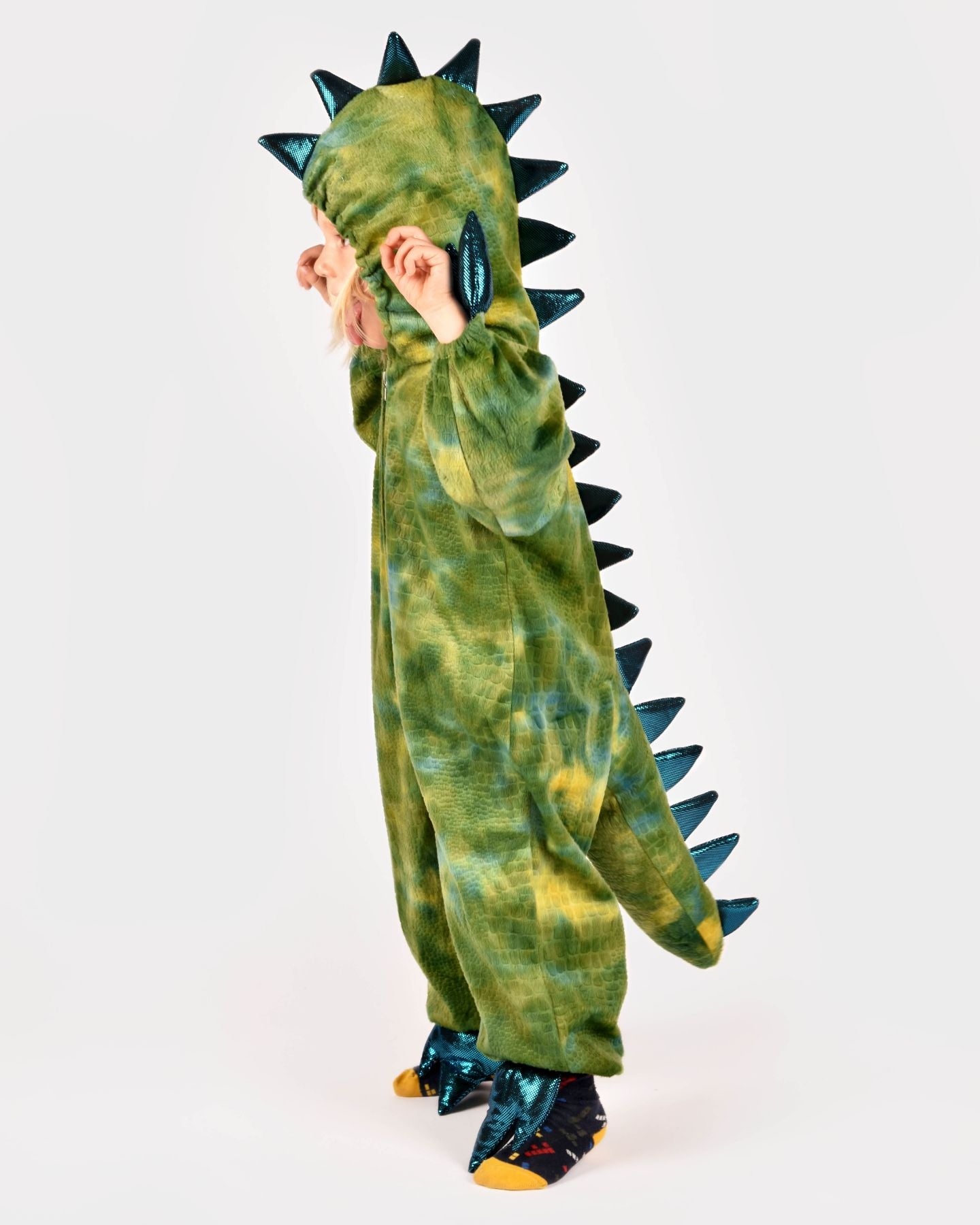 Den Goda Fen Dinosaur Dress Up Clothing - Costume - 3-4 ans - Vert