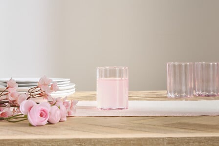 Secret de Gourmet Waterglazen - 25cl - Set van 6 stuks - Roze