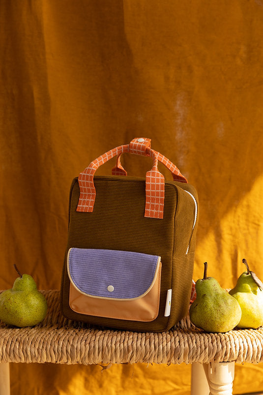 BEAU by Bo Sticky Lemon rugzak small + A Little Lovely Company back to school set Savanne