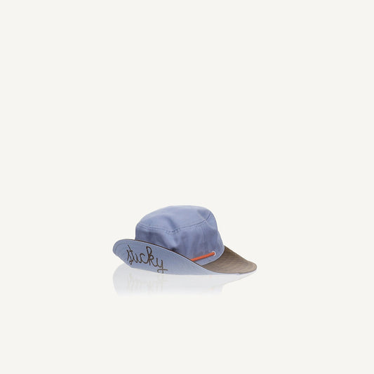 Chapeau de soleil Sticky Lemon - Chapeau d'été pour enfants - 54 CM - Chapeau de seau - Chapeau de soleil - Violet fleuri + vert terre