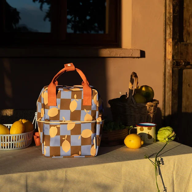 Sticky Lemon Sac à dos/Bookbag Petite Ferme - Citrons | Damier