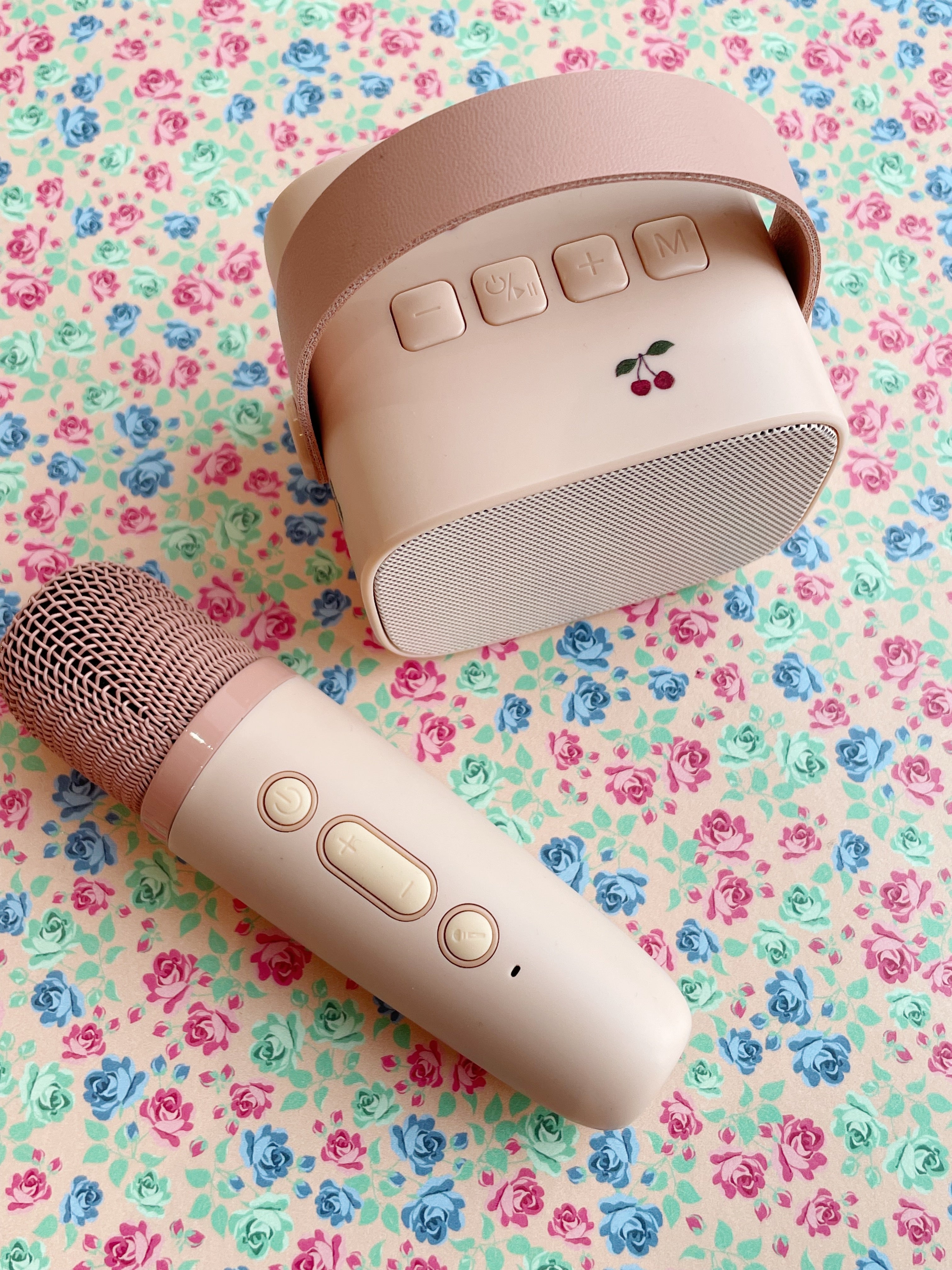 Lalarma Karaoke -Set - Bluetooth 2 Mikrofone und Lautsprecher - Pink