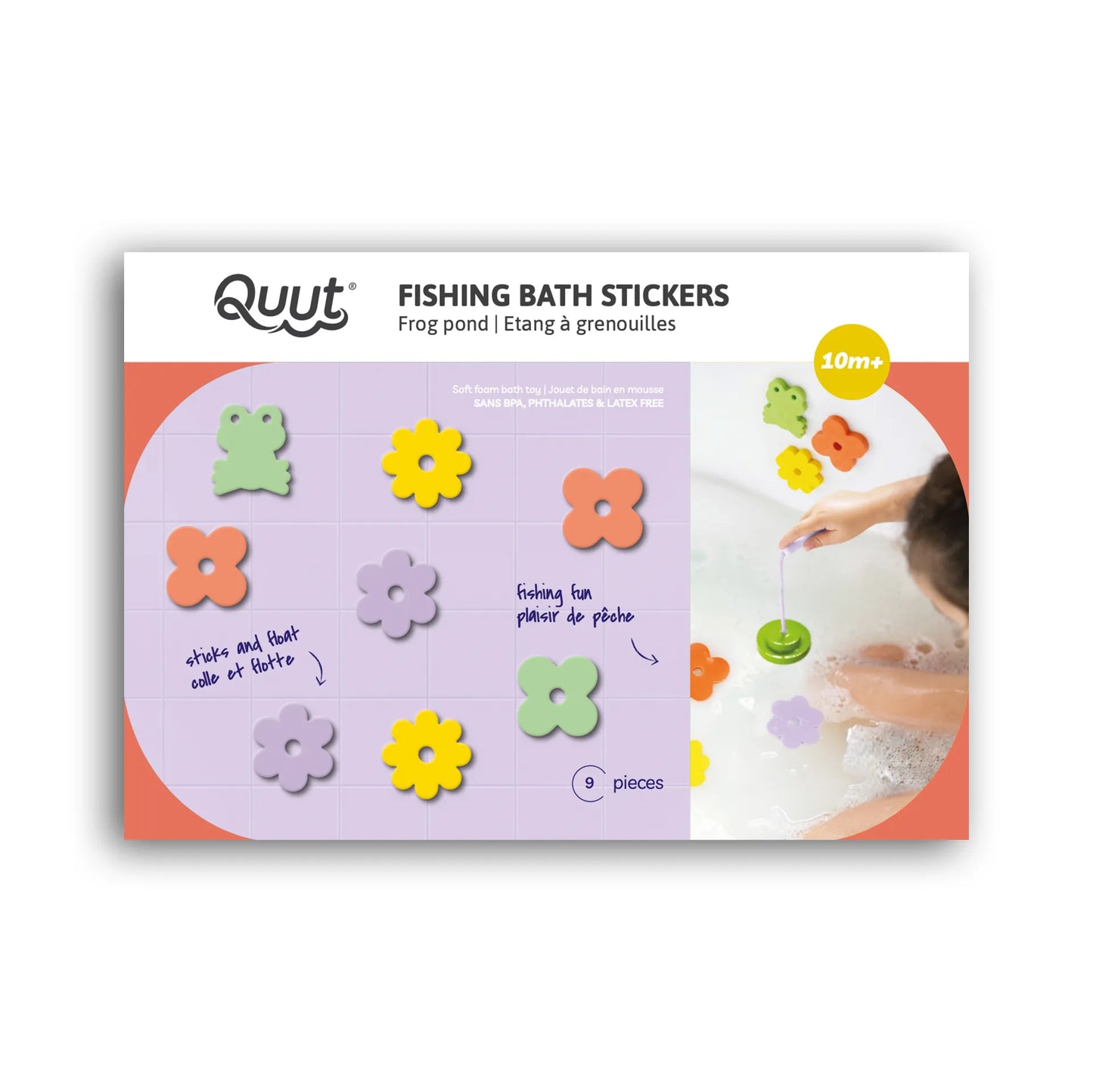 Quut Frog Pond badstickers/visspel - Vanaf 10 maanden - Multi