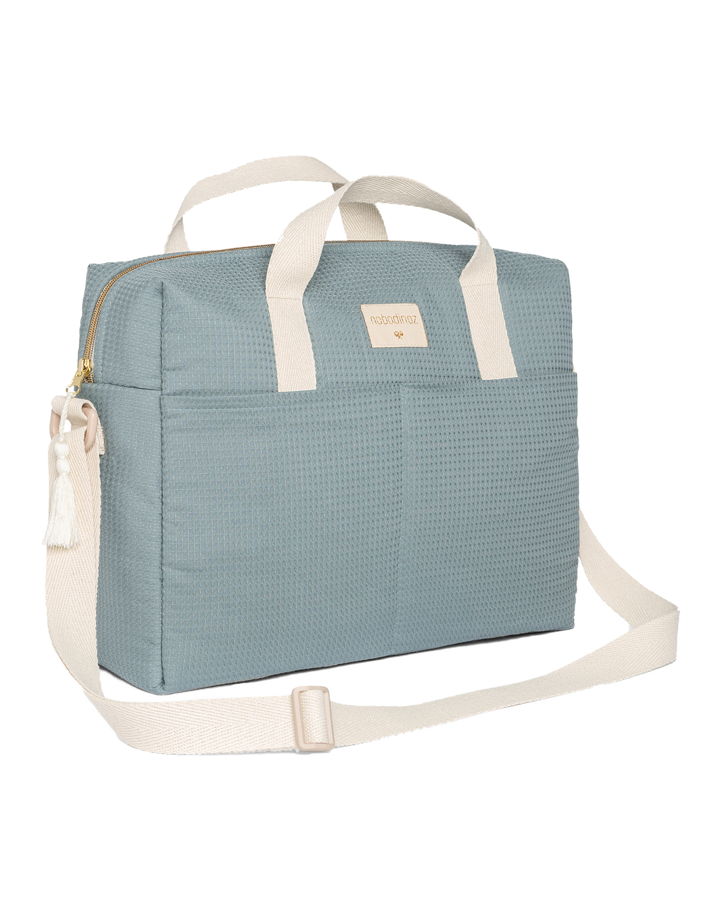 Nobodinoz Gala Sac à langer imperméable 35x27x14cm - Bleu Pierre