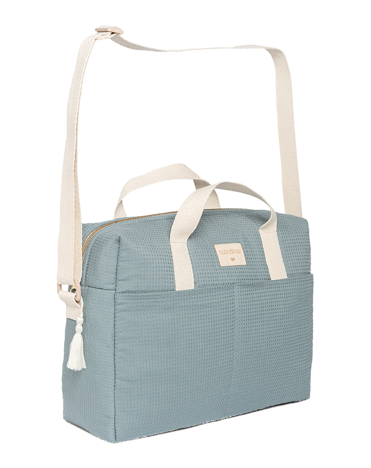 Nobodinoz Gala Sac à langer imperméable 35x27x14cm - Bleu Pierre