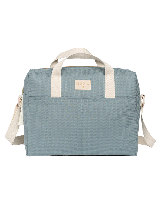 Nobodinoz Gala Sac à langer imperméable 35x27x14cm - Bleu Pierre