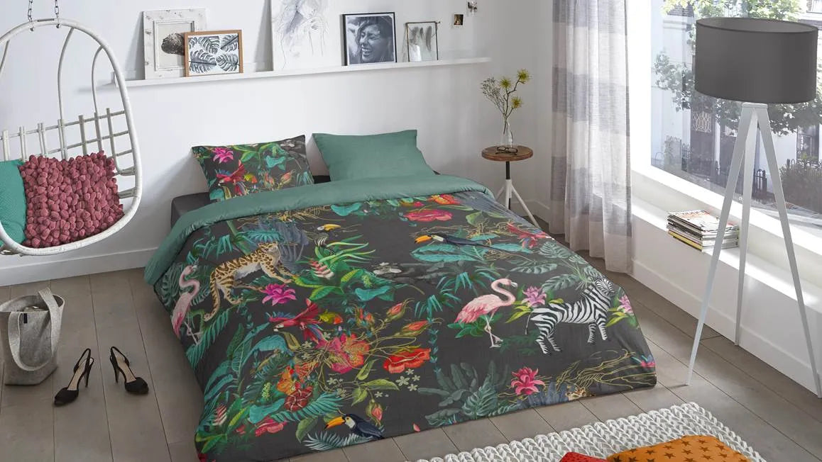 Good Morning Housse de couette Funky Jungle - Coton - Multi