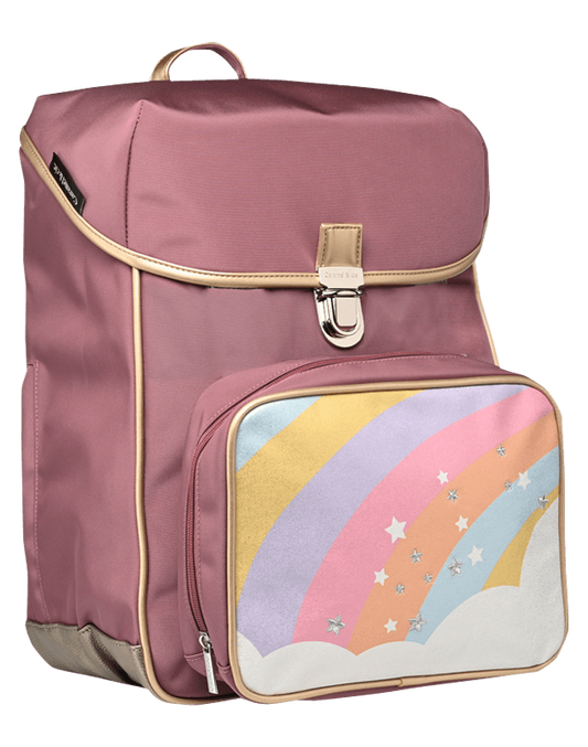 Caramel &amp; Cie Ergonomic Backpack - Arc-en-ciel Etoile - Pink