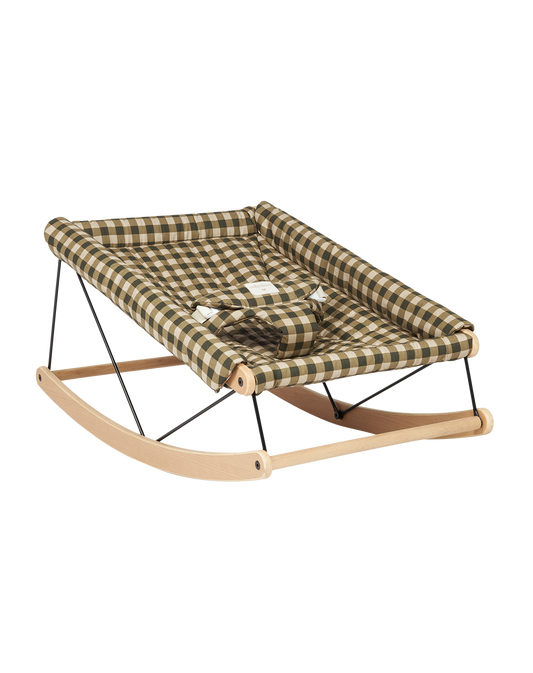 Nobodinoz Growing green bouncer / rocking chair - Green Checks