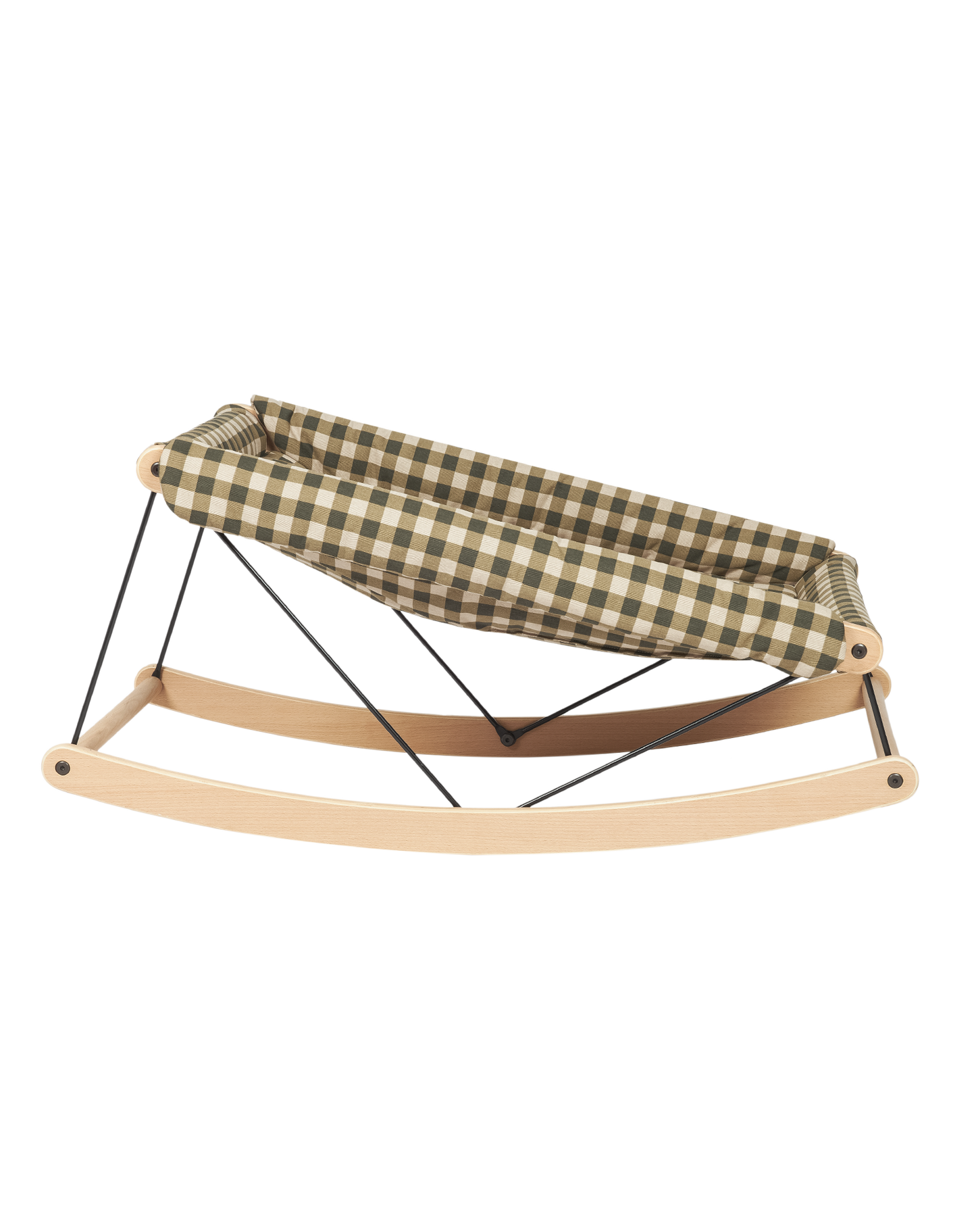 Nobodinoz Growing green bouncer / rocking chair - Green Checks