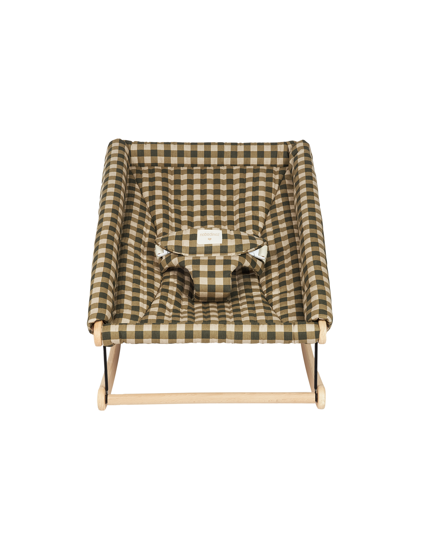 Nobodinoz Growing green transat / rocking chair - Carreaux verts