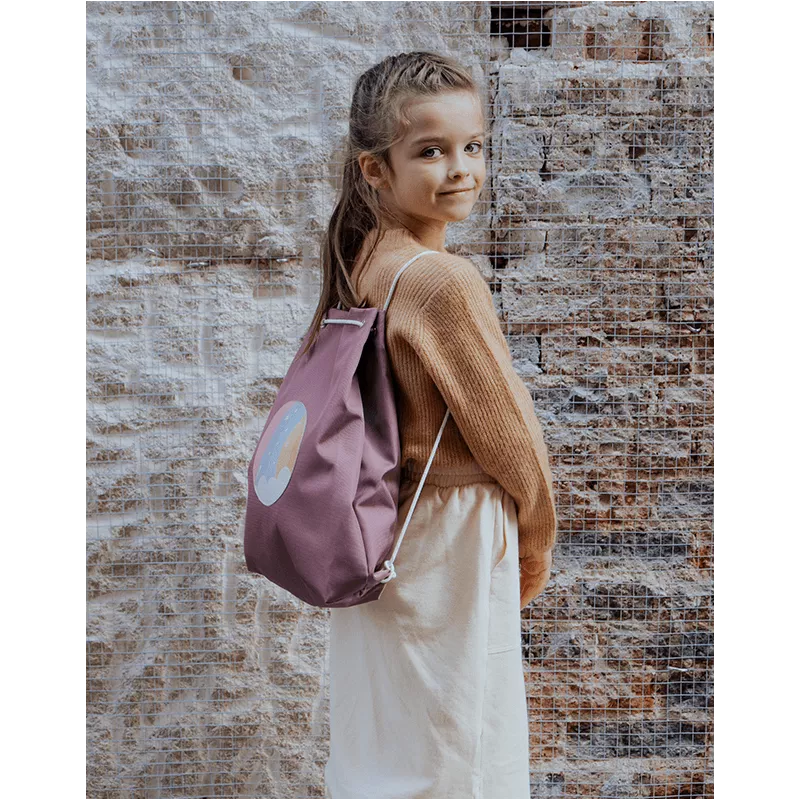 Sac de natation/gym étoilé arc-en-ciel Caramel &amp; Cie - Violet