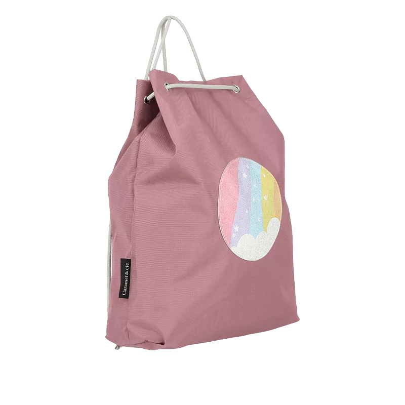 Sac de natation/gym étoilé arc-en-ciel Caramel &amp; Cie - Violet