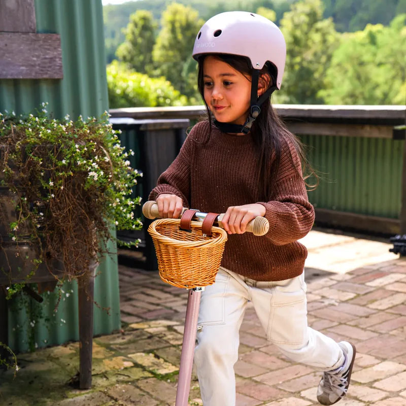 Bundel Banwood Vintage Scooter + Fietshelm - Dusty Pink